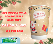 Load image into Gallery viewer, 12oz Festive Double Wall Hot Cup – Aqueous Lined (SUP Compliant)