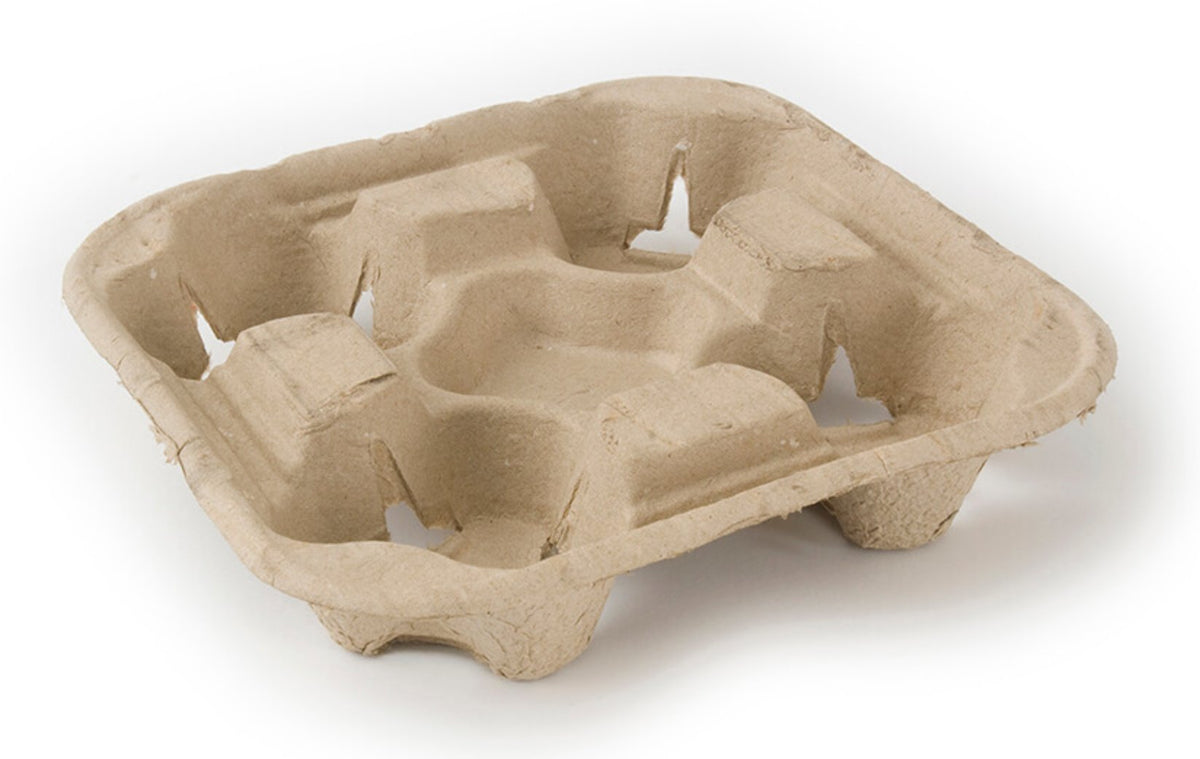 4 Cup Carry Tray (Pulp) - Emerald Hygiene Stores