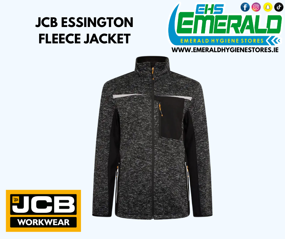 JCB Essington II Full Zip Grey Marl Knitted Jumper Fleece