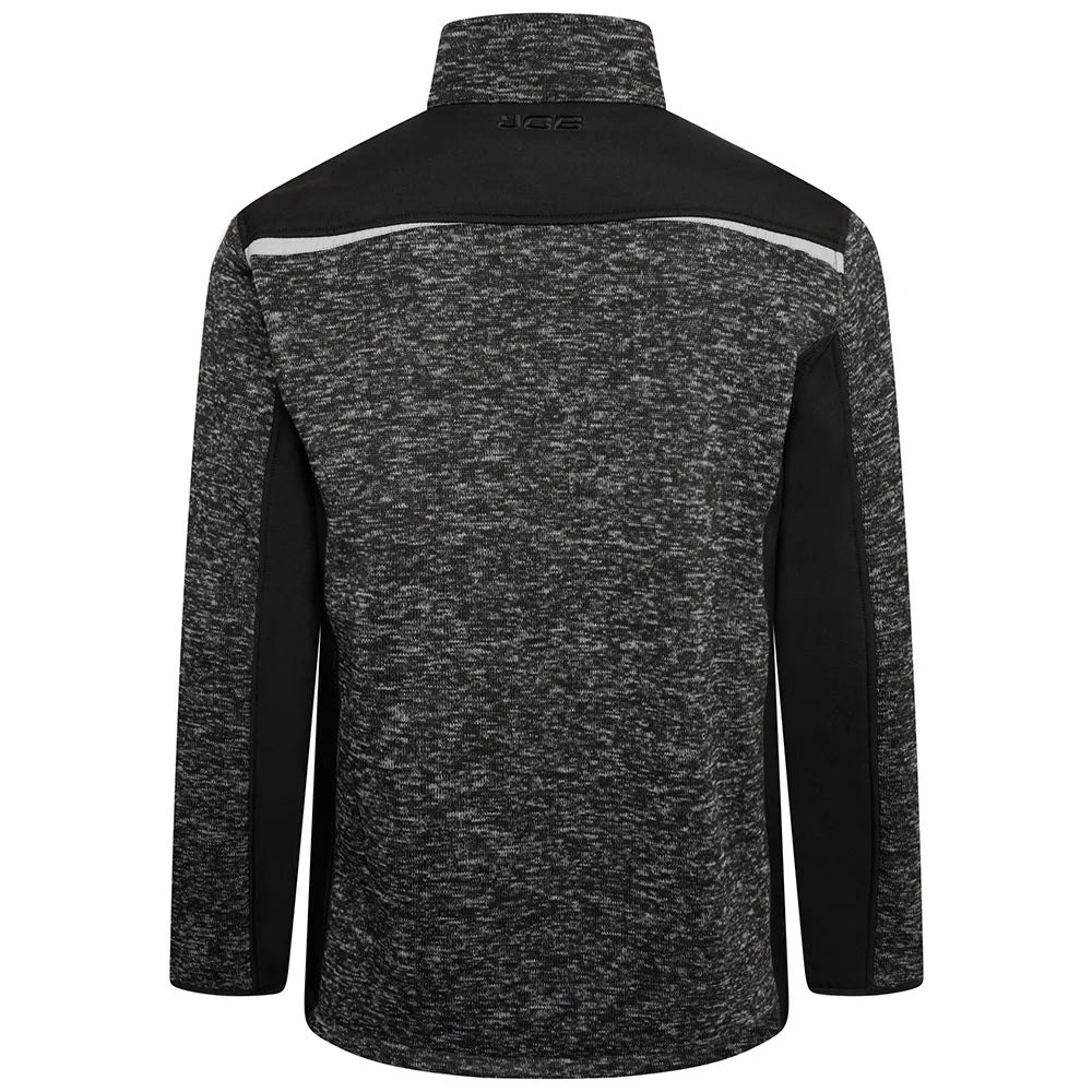 JCB Essington II Full Zip Grey Marl Knitted Jumper Fleece
