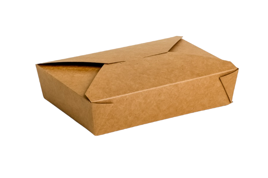 No.2 Kraft Biobox Containers 196x139x47mm (49oz) (4x50)