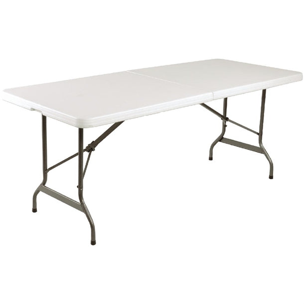 Bolero white 6ft rectangular centre folding table