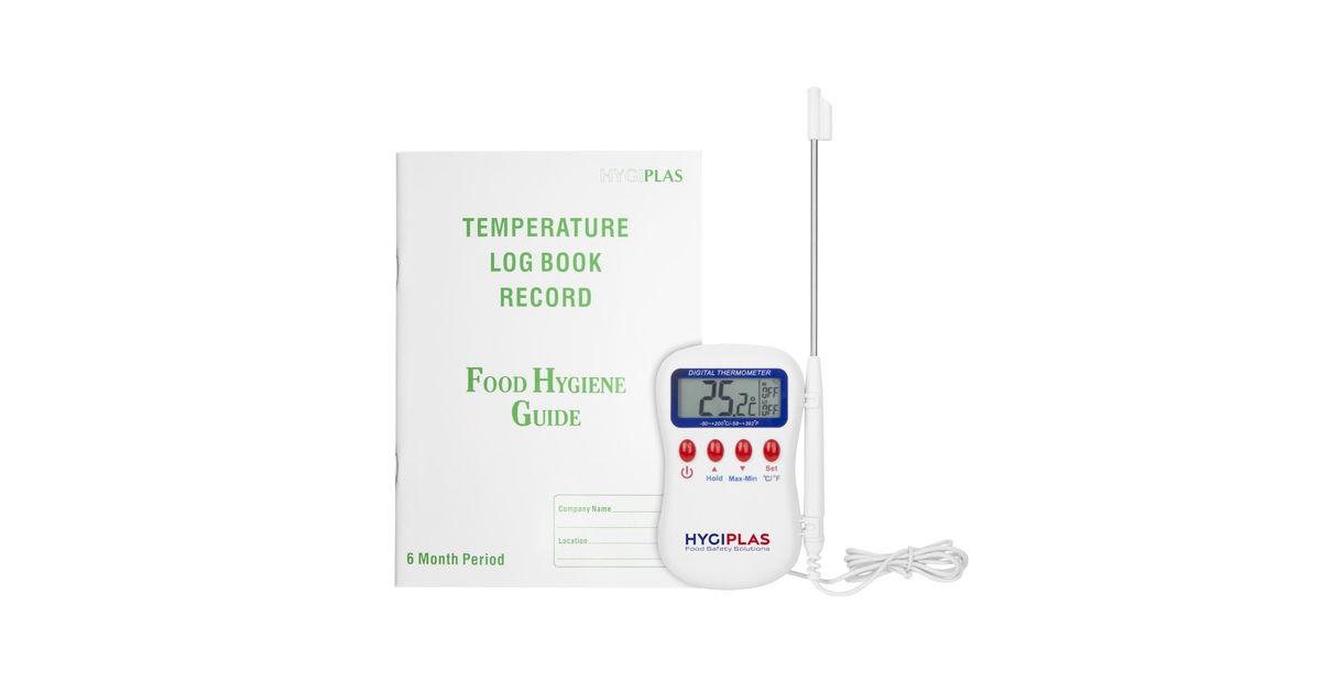 Hygiplas Multistem Thermometer and Temperature Log Book S595