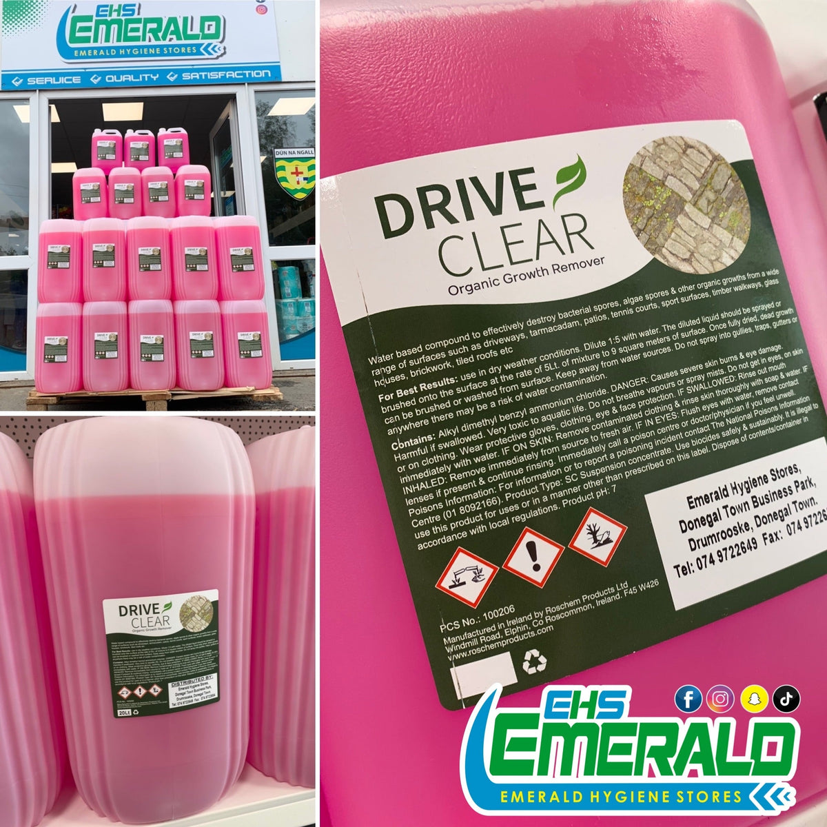 Drive Clear moss killer and algae remover for tarmac driveways and patios