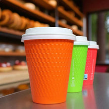 Load image into Gallery viewer, 12oz Embossed PE DW Hot Cups &amp; Lids Combi Pack
