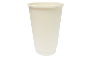 12oz Premium Smooth Coffee Cup Double Wall (White) - Emerald Hygiene Stores
