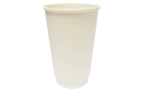 16oz Premium Smooth Coffee Cup Double Wall (White) - Emerald Hygiene Stores