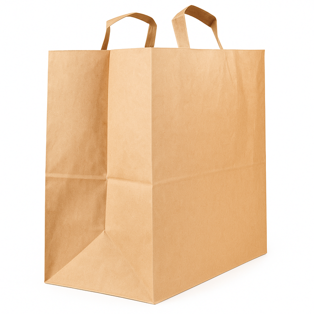 XL kraft carrier bag with internal handles, 320 × 240 × 320mm