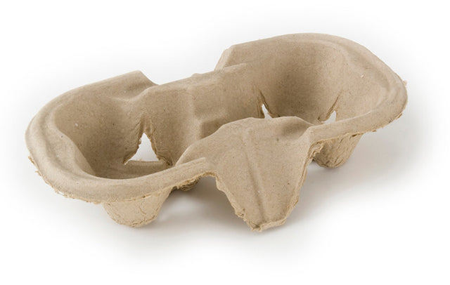 2 Cup Carry Tray (Pulp) - Emerald Hygiene Stores