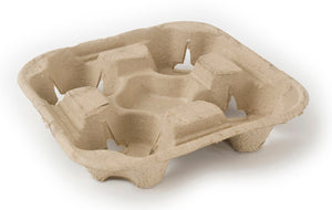 4 Cup Carry Tray (Pulp) - Emerald Hygiene Stores