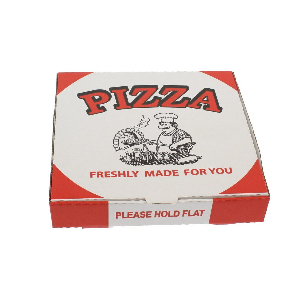 7 INCH WHITE PIZZA BOX CORRUGATED - SPECIAL OFFER!! - Emerald Hygiene Stores