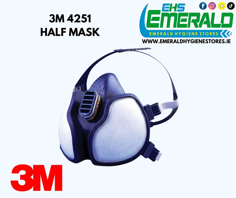 3M 4251+ Half-Face Spray Paint Respirator — A1P2 Organic Vapour & Dust Protection