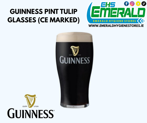 Guinness 20oz old style branded pint glass – 24 pack