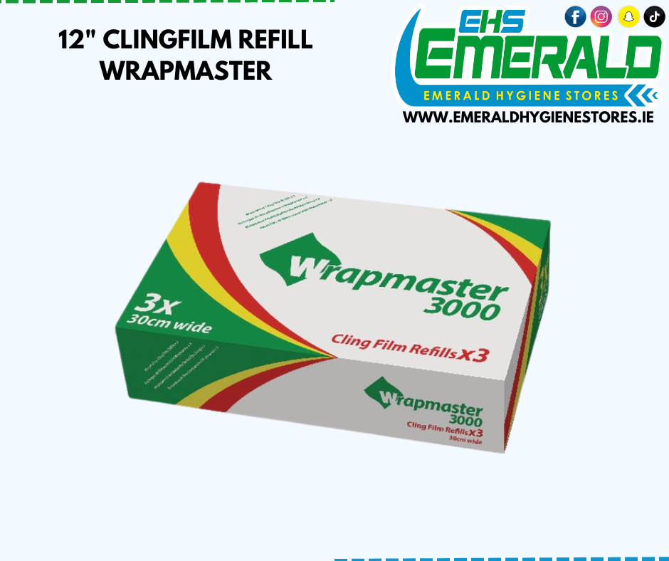 12" CLINGFILM REFILL WRAPMASTER (W)300MM (L)300M
