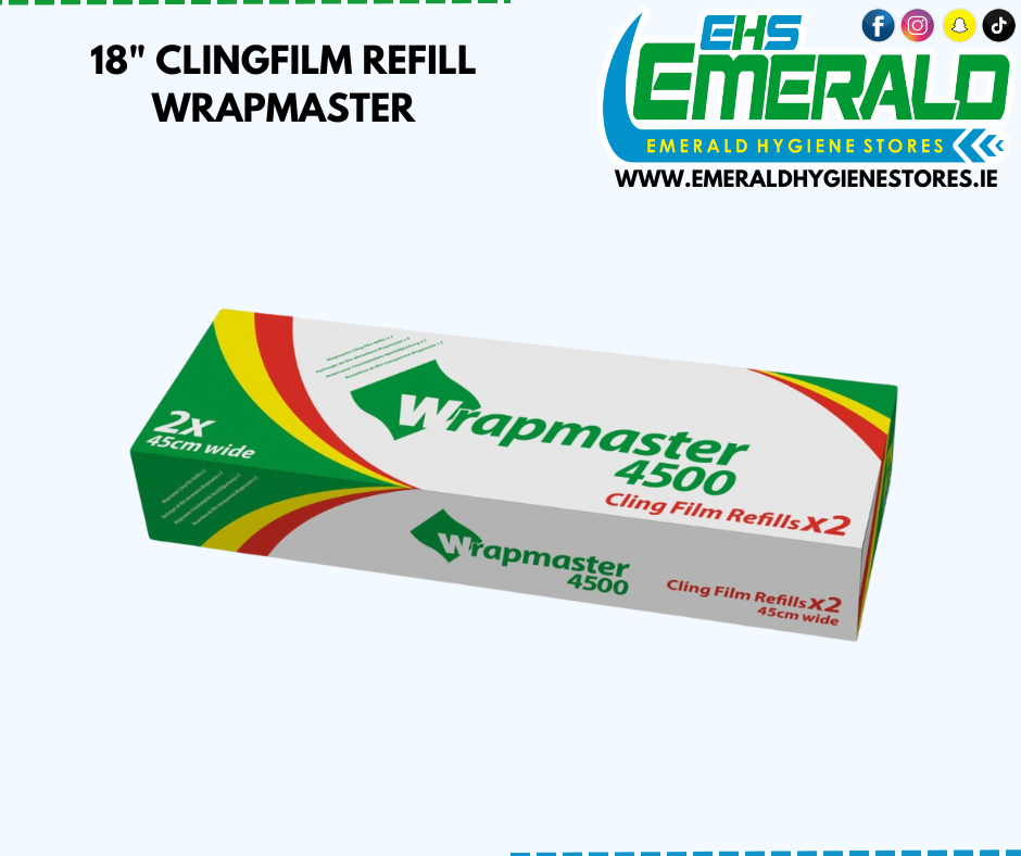 18" CLING FILM REFILL FOR WRAP MASTER DISPENSER (W)450MM (L)300M