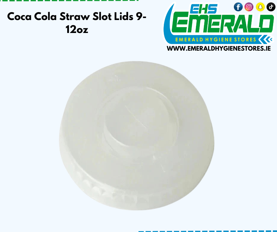 Coca Cola Straw Slot Lids 9-12oz - 2000 Per Case