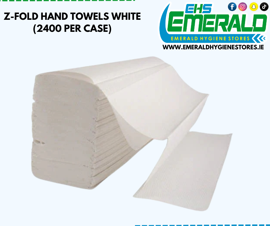 Z-Fold Hand Towels 2-Ply White (2,400 per Case)