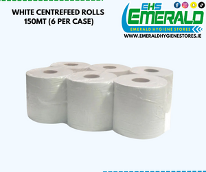 White Centrefeed Rolls (6 PACK)