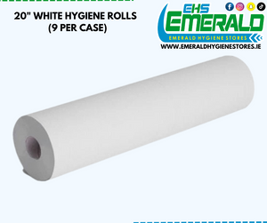 20" White Hygiene Couch Rolls (9 Per Case)