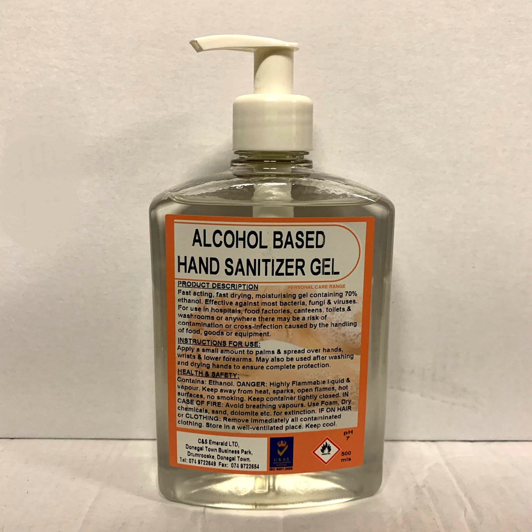 Alcohol Based Hand Sanitizer Gel 500ML - Emerald Hygiene Stores
