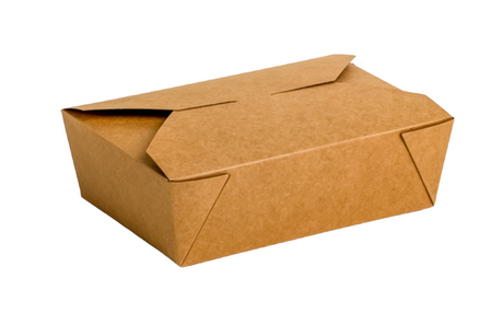 No.3 Kraft Biobox Containers 196x139x63mm (66oz) (4x50)