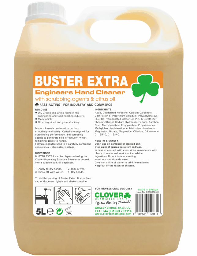 Buster Extra - Engineers Hand Cleaner with Scrubbing Agents & Citrus Oils