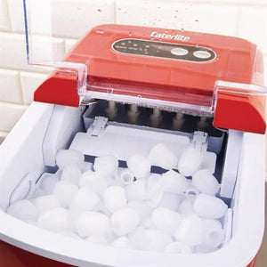 Countertop Manual Fill Ice Machine Red - Caterlite