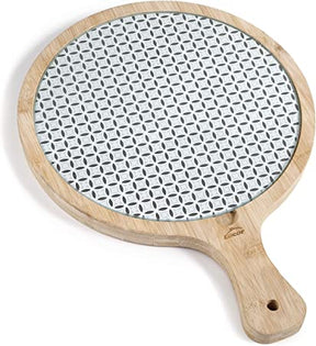 Lacor Glass and Bamboo Board Round - Emerald Hygiene Stores
