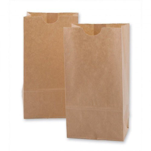 Large Pure Kraft Stout Bags 24 x 14 x 40cm (250 Per Case) - Emerald Hygiene Stores