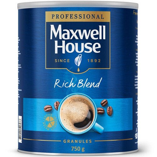 Maxwell House Rich Blend Coffee Instant Granules 750g Tin - Emerald Hygiene Stores