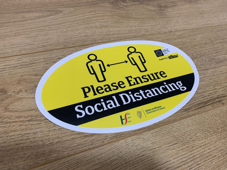 PLEASE ENSURE SOCIAL DISTANCING STICKER - Emerald Hygiene Stores