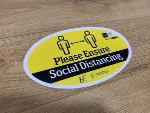 PLEASE ENSURE SOCIAL DISTANCING STICKER - Emerald Hygiene Stores