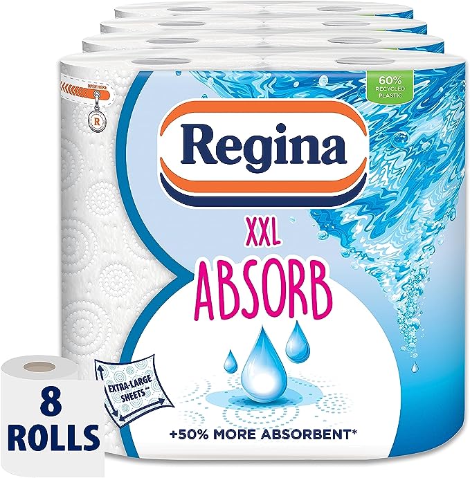 Regina XXL Absorb Kitchen Towels (8 PACK) - Emerald Hygiene Stores