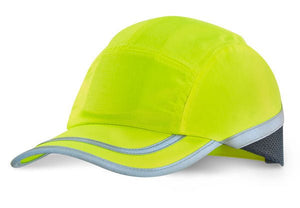 SAFETY BASEBALL CAP WITH RETRO REFLECTIVE TAPE SATURN YELLOW - Emerald Hygiene Stores