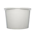 8oz white Spiritpak soup container with matching plastic lid – 250 sets per case