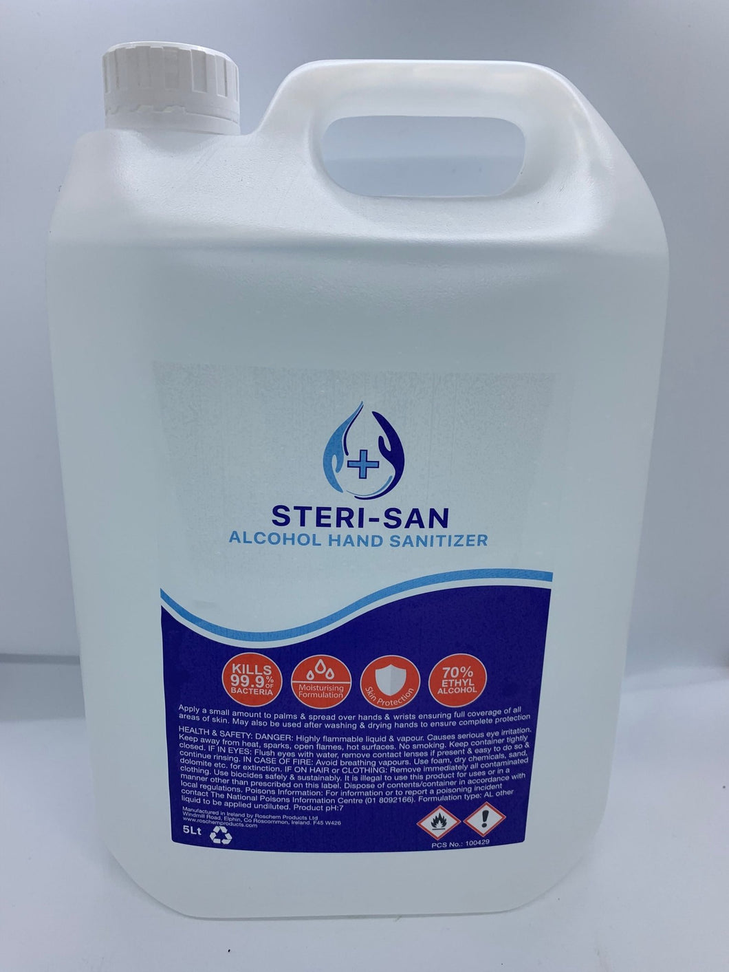 Steri-San Hand Sanitizer 5L Liquid - Emerald Hygiene Stores